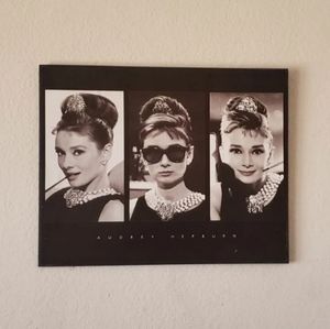 Audrey Hepburn Hard Wood Wall Decor